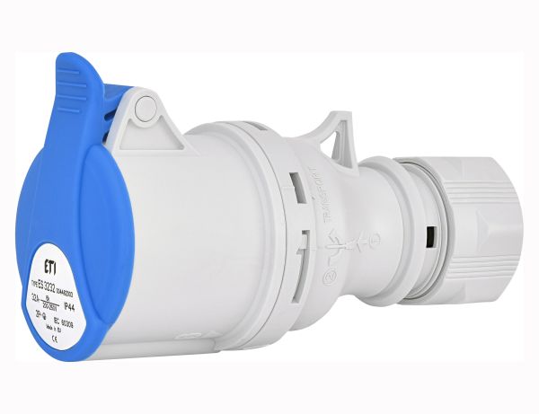 Розетка кабельна ES-3232 32А 2P+PE 230V ІР44 ETI(4482003)