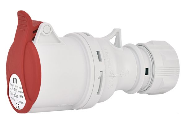 Розетка кабельна ES-3243 32А 3P+PE 400V ІР44 ETI(4482004)