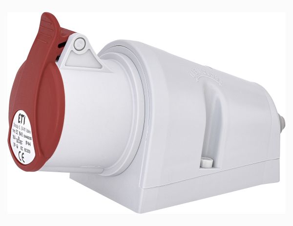 Розетка настінна EZ-1643 16А 3P+PE 400V ІР44 ETI(4482035)