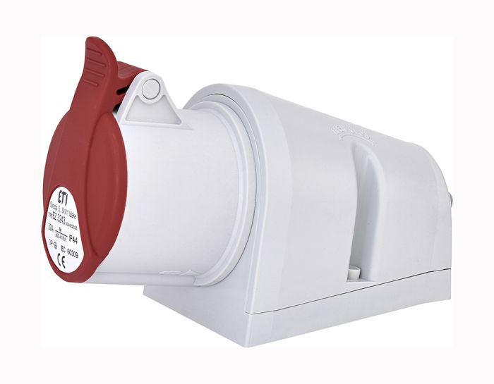 Розетка настенная EZ-3243 32А 3P+PE 400V ІР44 ETI(4482038)