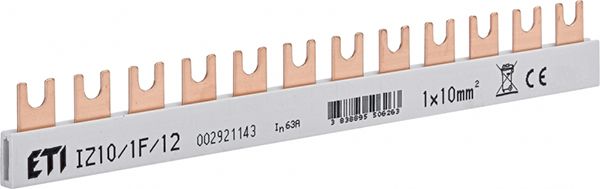 Шина IZ 10/1F/12 (10мм2, 1р, 0.21м, Fork, 12mod) ETI(2921143)