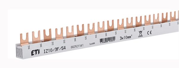 Шина IZ 10/3F/54 3p (1м) вилка ізольована ETI(2921141)