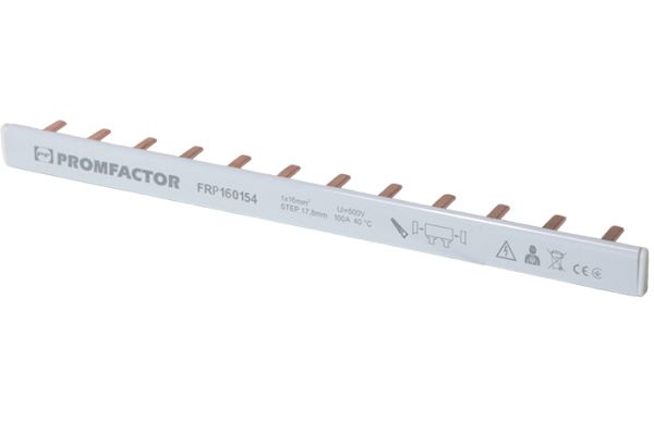 Шина гребінчаста FRP 16мм 1P 54мод. тип PIN (штир) PF(FRP160154)