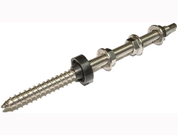 Гвинт-шуруп (шпилька дворізьбова) М10*200 зовн. шестигранник (комплект)