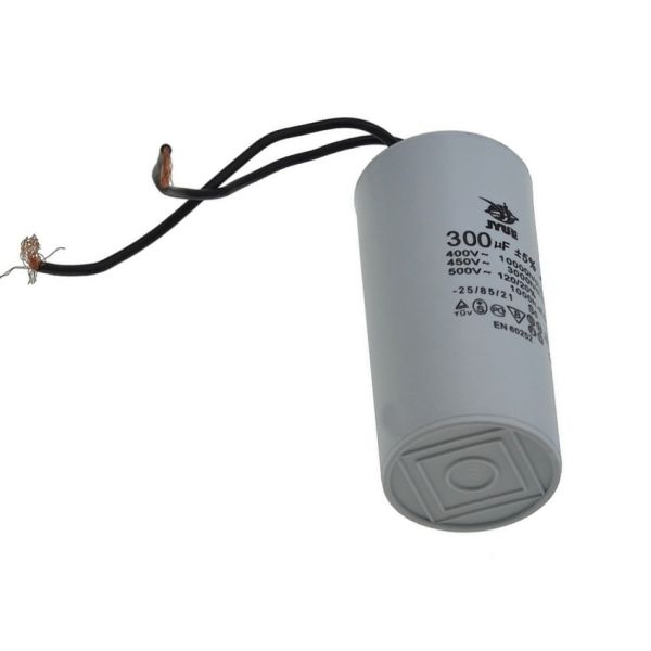 Конденсатор пусковой 300mkF 300VAC,гибкие выводы