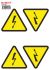 Опасное напряжение 160х160х160мм e.sticker.lightning.160 (5шт/аркуш) E-Next(s053306)