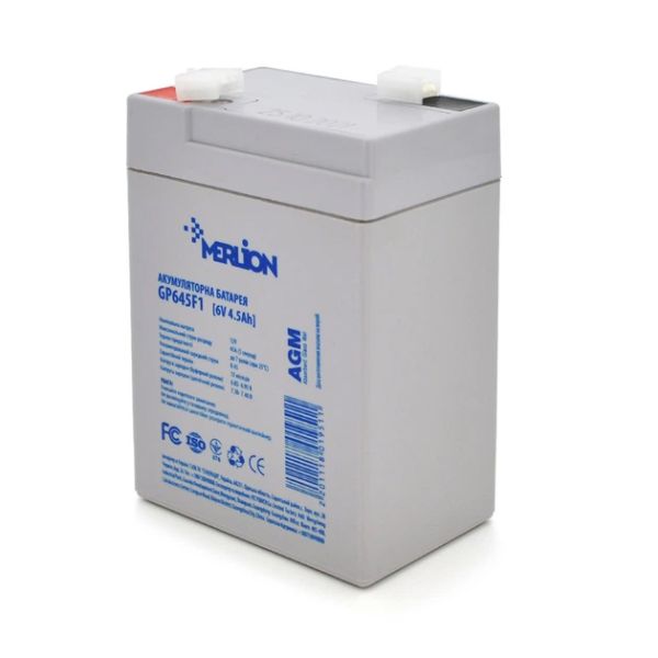 Акумулятор MERLION AGM GP645 6V 4,5ah(01951)