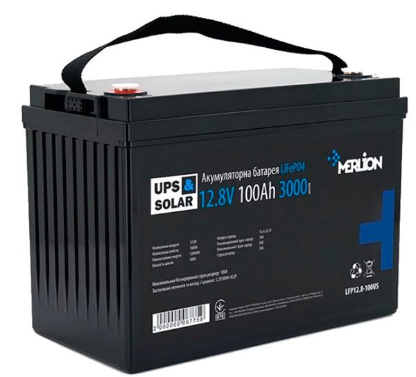 Акумулятор Merlion LiFePO4 12,8V 100ah(06775)