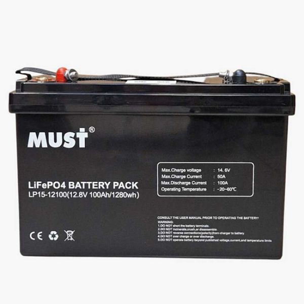 Аккумулятор MUST LiFePO4 12,8V 100ah