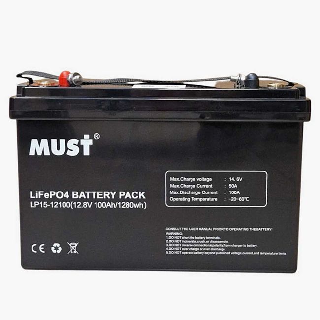Аккумулятор MUST LiFePO4 12,8V 100ah