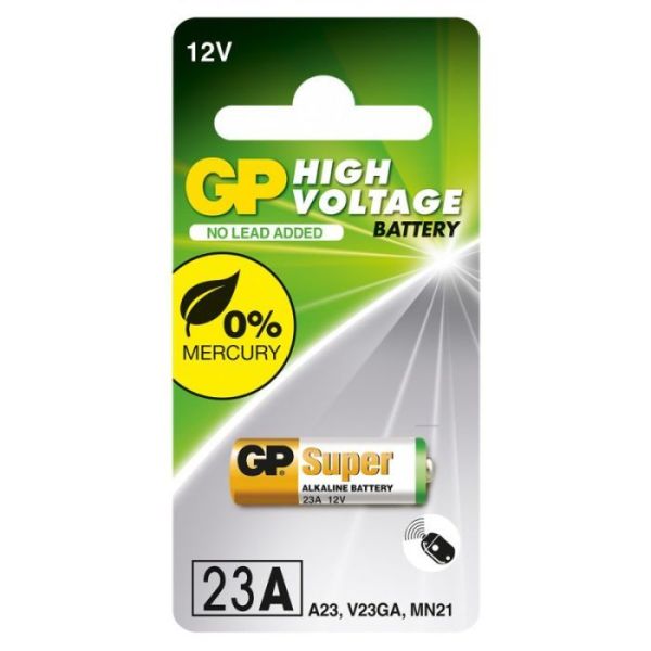 Батарейка GP Alkaline 12V 23АE-U1 щелочь A23 VA23GA для ПУ(VA23GA)