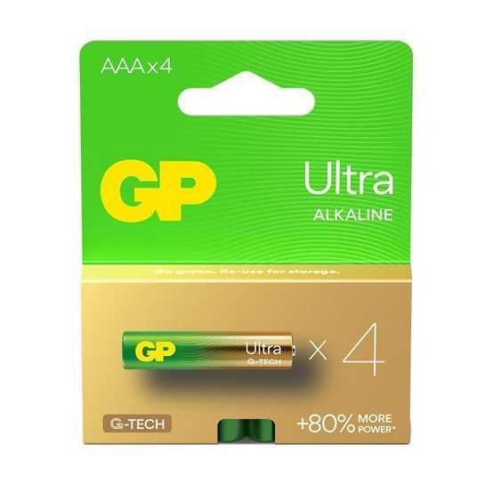 Батарейка GP Ultra Alkaline 24UA21-SB4 LR03, AAA, щелочная (4шт./бл)(24AU21-SB4)