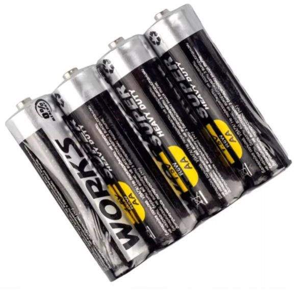 Батарейка сольова AAA HEAVY DUTY R03W-4S WORKS(125808)