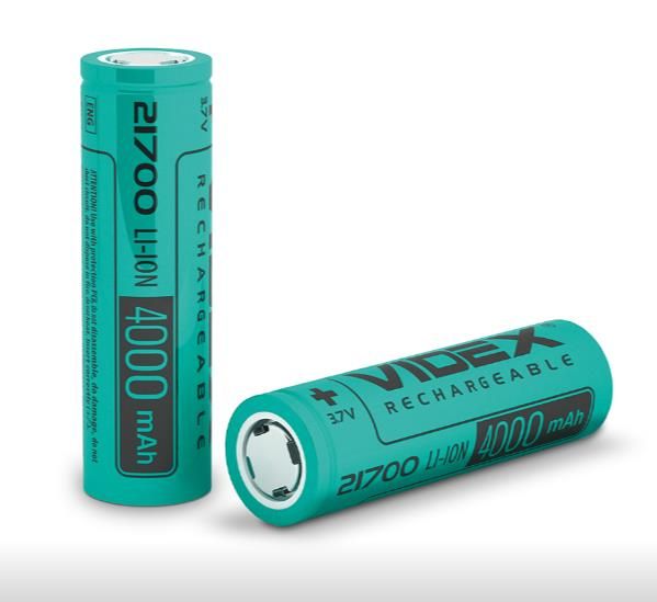 Акумулятор Videx 21700 3.7V 4000mAh Li-ion (без защиты)(26615)