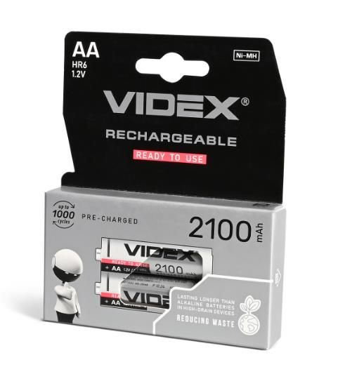 Акумулятор Videx HR6/AA 2100mAh, (2 шт/блс) HR6/2100/2DB(23340)