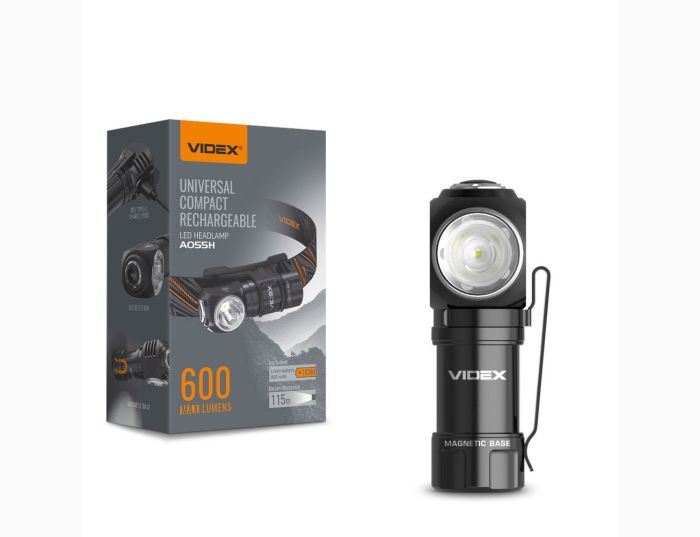 Фонарь LED Videx VLF-A055H 600Lm 5700K портативний(VLF-A055H)