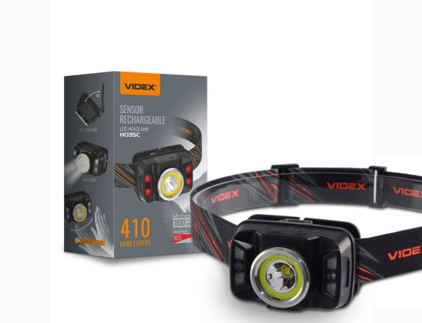 Фонарь LED Videx VLF-H035C 410Lm 5000K налобний(VLF-H035C)
