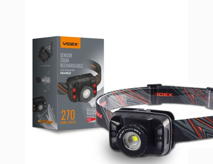 Фонарь LED Videx VLF-H045Z 270Lm 5000K налобний(VLF-H045Z)