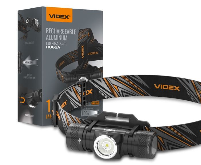 Фонарь LED Videx VLF-H065A 1200Lm 5000K 2000mAh портативний(VLF-H065A)