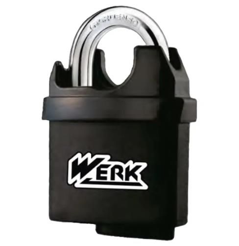 Замок навісний вологостійкий 60мм WERK PVC-IPW-0560W(121471)