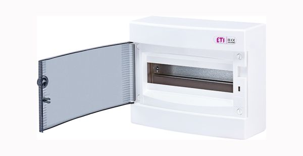 Щиток 12 модульный ,прозр. дверь, IP 40, ECT 12РТ  н/у, ЕТI очікується в кінці грудня(1101001)