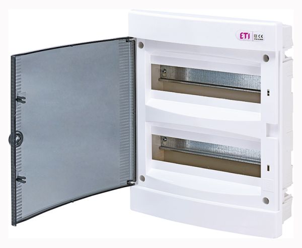 Щиток 24 модульный, прозр. дверь, IP 40, ECM 24PT  c/у, ЕТI(1101012)