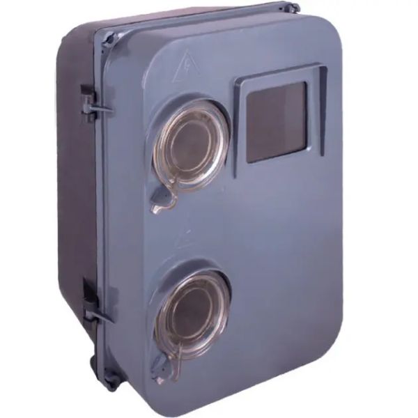 Щиток ДНЕПР наружн. устан. под 3 ф. счетчик с 2 окнами НЕПРОЗРАЧНЫЙ (БРАК НЕ МЕНЯЕТСЯ!!!)(Б00010892)