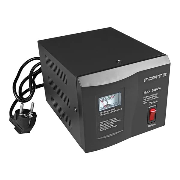 Стабілізатор однофазний FORTE MAX 500 VA(42061)
