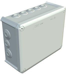 Коробка розподільча OBO Bettermann T-250 (9*М25+7хМ32)  ІР66 світло-сіра(2007109)