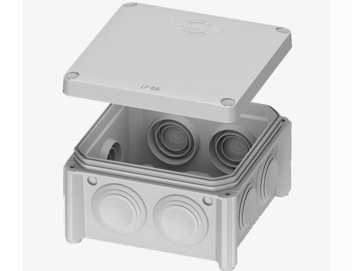 Коробка распределительная с крышкой PLK6505650 85*85*40 ІP55 Plank Electrotechnic(PLK6505650)