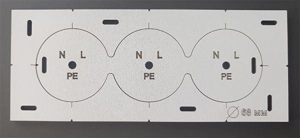 Шаблон под розетку 3М