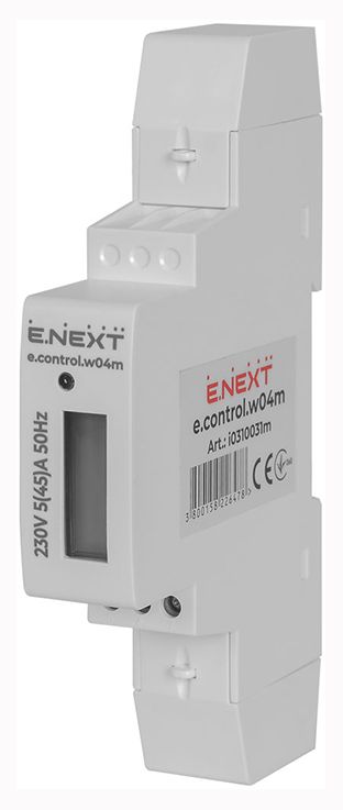 Счетчик эл.энергии e.control.w04m 5(45А) электронный класс 1.0 (некомер) E.NEXT(i0310031m)