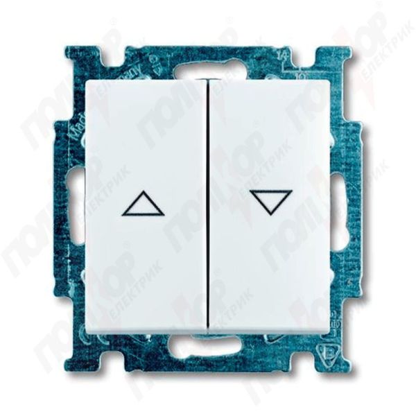 Выключатель "жалюзи" с фикс. белый ABB BASIC 55(2006/4 UC-94-507)