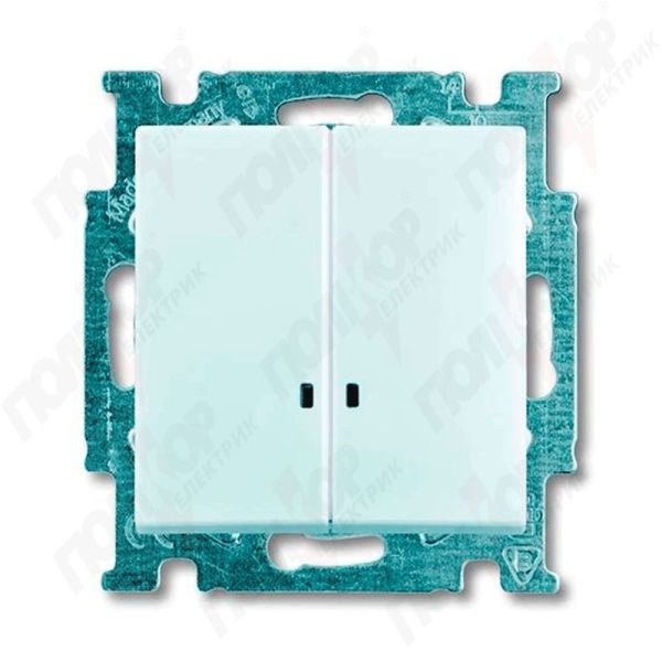 Выключатель 2-кл.с подсв. Basic 55 белый АВВ(2006/5 UCGL-94-507)