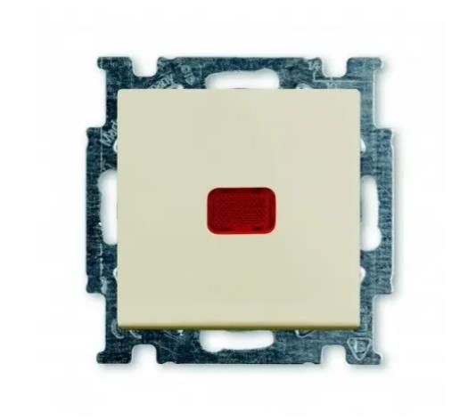 Вимикач 1кл. прохідний з підсвічуванням слонова кістка ABB BASIC 55(2006/6 UCK-92-507)
