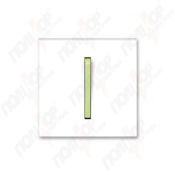 Клавиша 1кл. NEO белый/зеленый лед ABB(3559M-A00651 42)