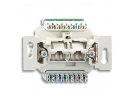 Мех.комп'ютерний універсальний RJ-45 Cat.5, подвійний Busch-Duro АВВ(0220/12-507)