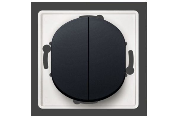 Выключатель 2кл. механизм черный глянець ALING-CONEL/EON(Е606.Е)