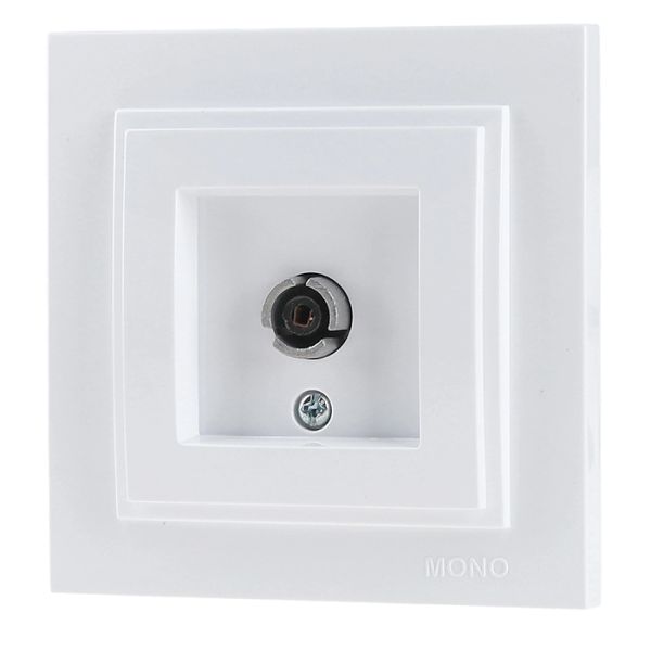 Розетка TV прохідна з екраном Mono Electric DESPIN білий(102-190005-137)