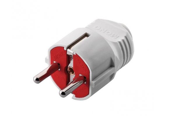 Вилка с з/к Mono Electric белая(170-010002-703)