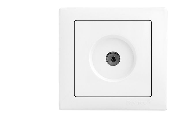 Розетка WEGA 9027 TV, с/у, белая(10040350)