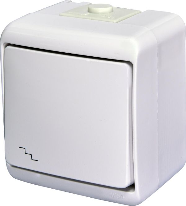 Вимикач "сходовий" VHE-3 білий ЕTI, IP54(4668002)