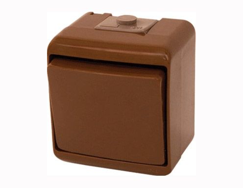 Вимикач 1-кл. VHE-1-KR коричневий, IP54 ЕTI(4668040)