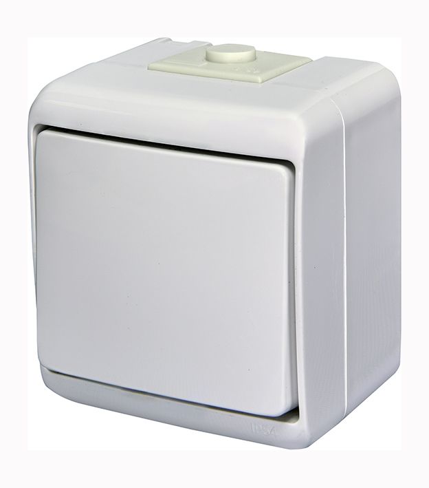 Вимикач 1-кл. VHE-1 білий, IP54 ЕTI(4668000)