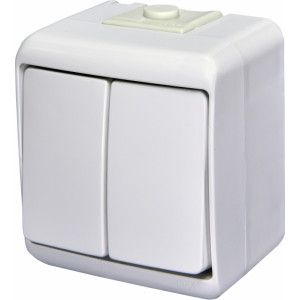 Вимикач 2кл. VHE-2 белый, IP54 ЕTI(4668001)