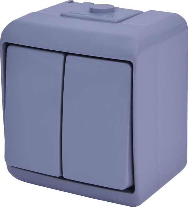 Вимикач 2кл. VHE-2-SR сірий, IP54 ЕTI(4668061)