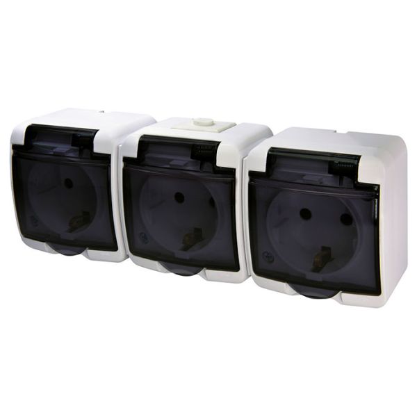 Розетка 3М Hermetics, IP54, дымчатая крышка RHE-3sd ETI(4668024)