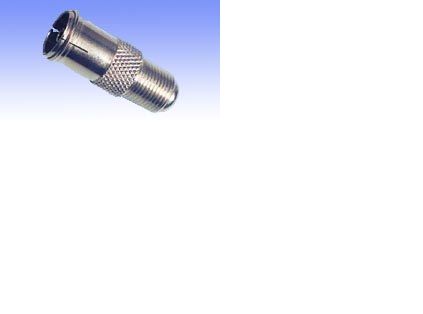 Переходник гн.ант.TV-гн.ант.F, корпус металл 2-0109(2-0109)