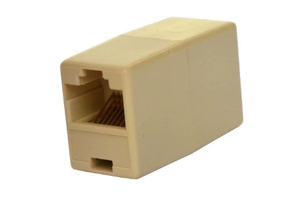 Переходник компьютерный 1 гн.-1 гн. (8р8с) адаптер RG-45 бежевый(GCT11-8P8C)