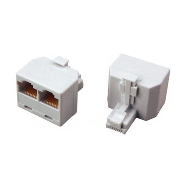 Переходник телеф. 1штек.-2 гн. (8р8с)